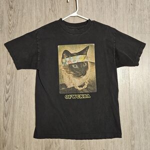 Odd Future Black OFWGKTA Cat Graphic Tee Men's Size Medium